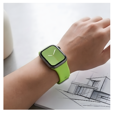 Brățară Silicon, Cataramă Metalică – Apple Watch 42-45 mm, Verde