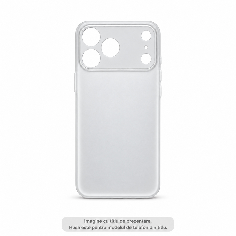 Husa TPU Ultra-Subtire pentru Apple iPhone 18 Pro, Mata, Alba